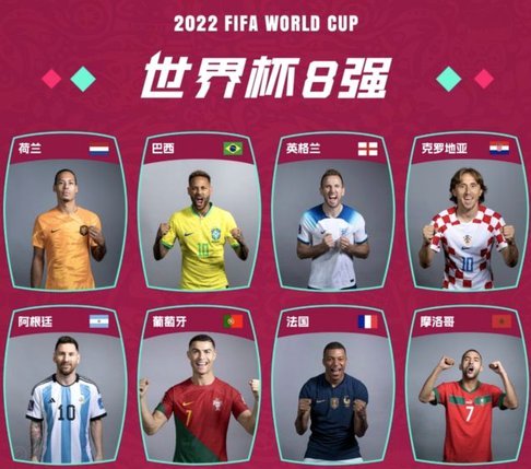 FIFA前四晋级世界杯四强 英格兰阿根廷上演“宿敌之战”